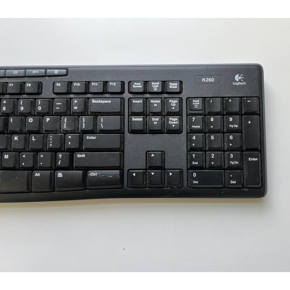 Logitech Black PC Computer Wireless Keyboard Model K260 Christmas Gift - Picture 4 of 4